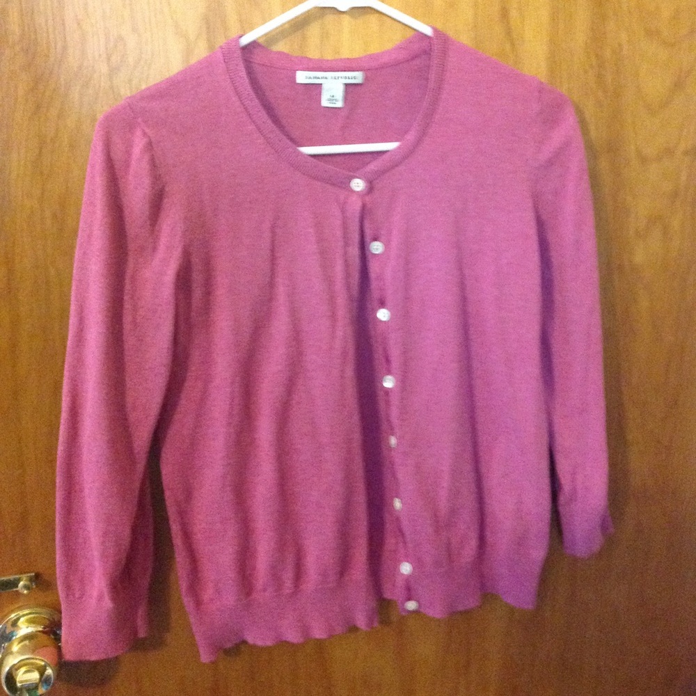 Banana Republic pink button down sweater